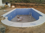 Swimming pool under construction